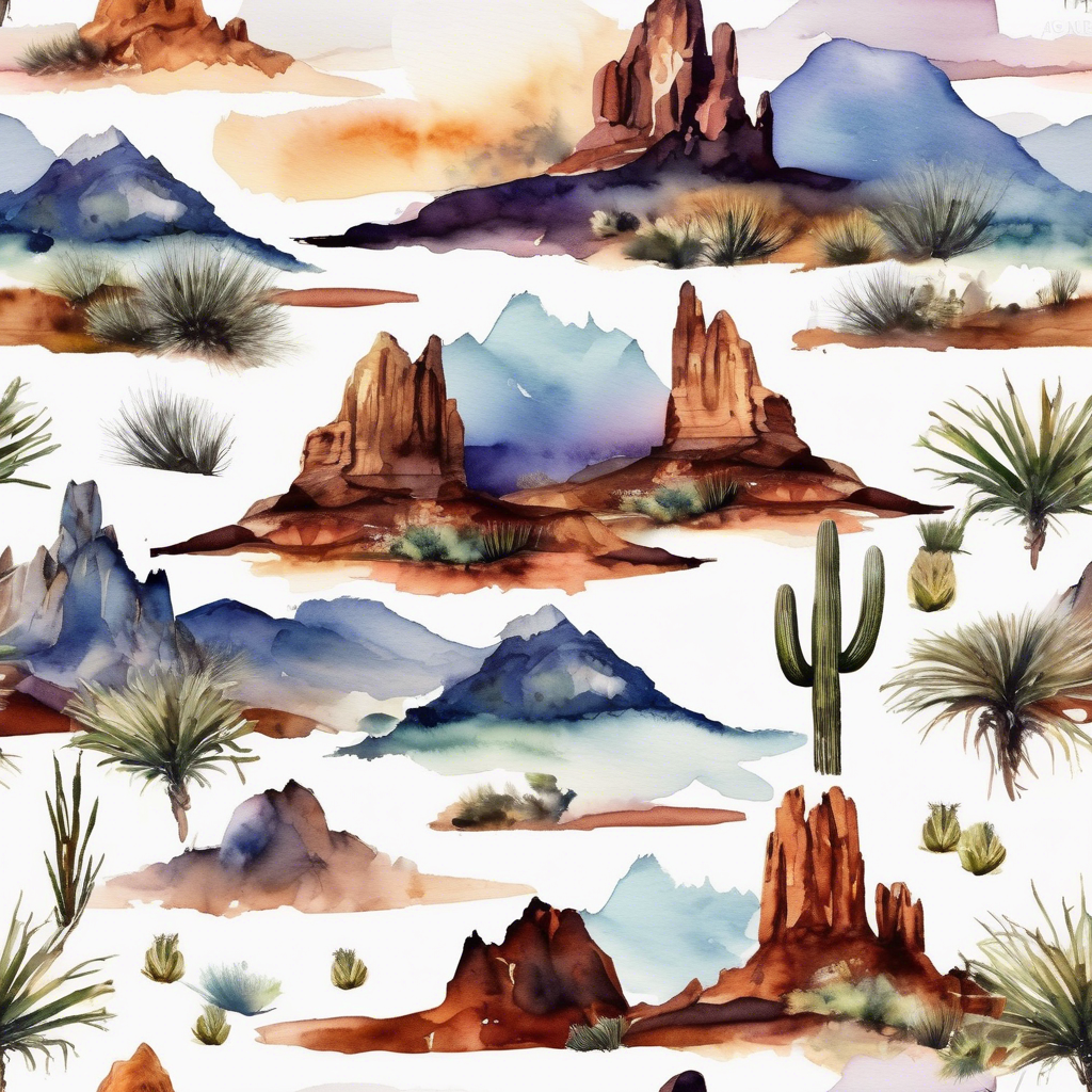 Arizona Superstition Mtn Prints (set3) A4