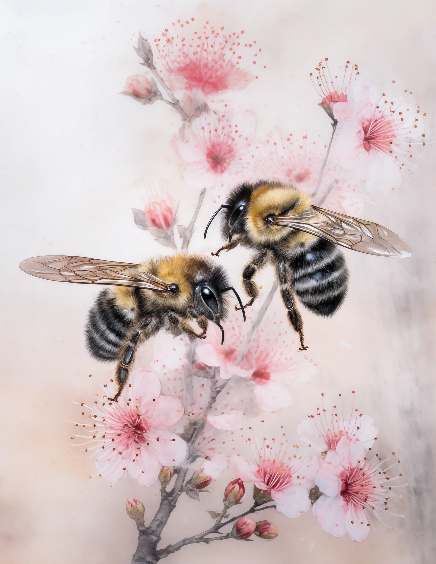 Elegant Bees Prints (set 4)A4