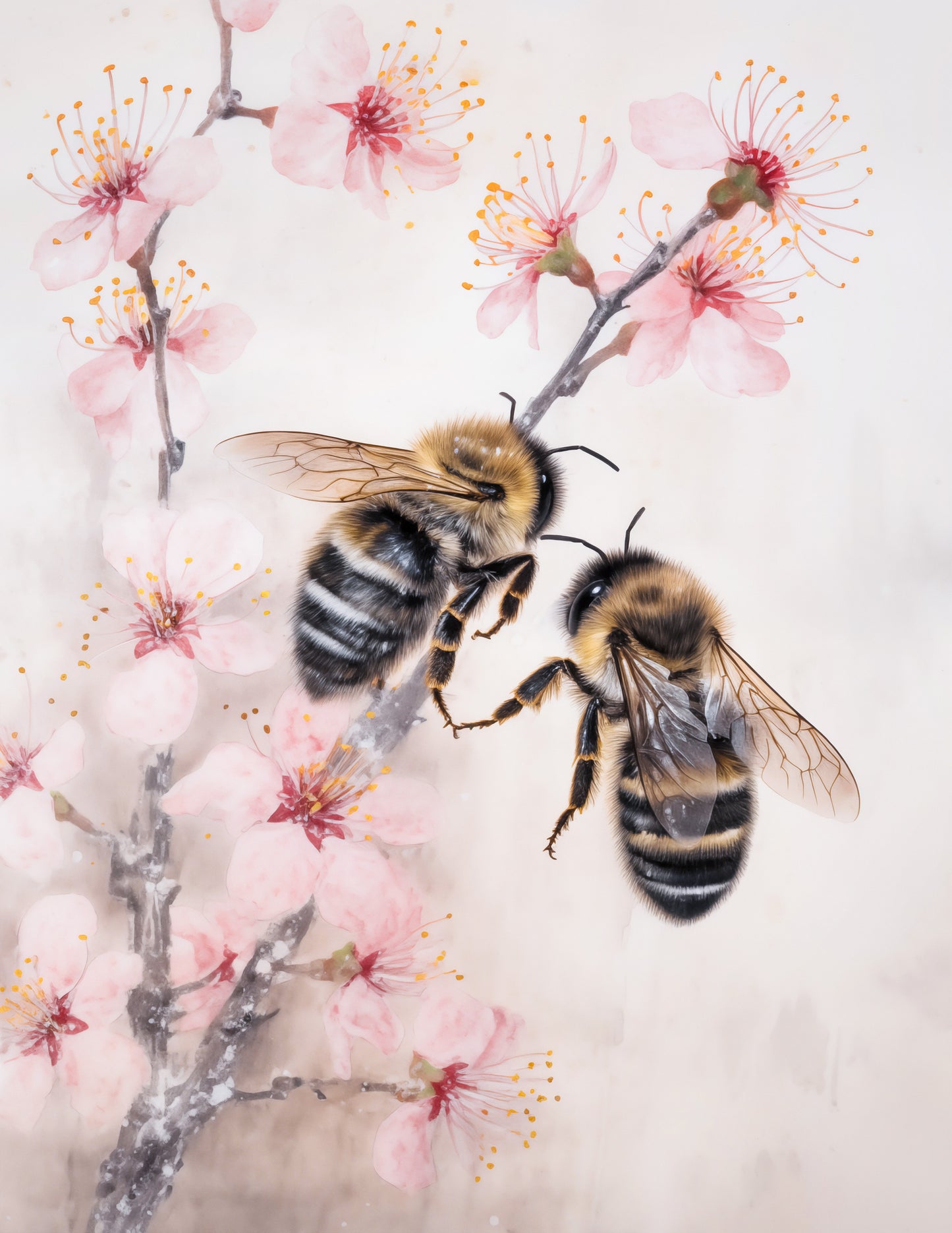 Elegant Bees Prints (set 4)A4