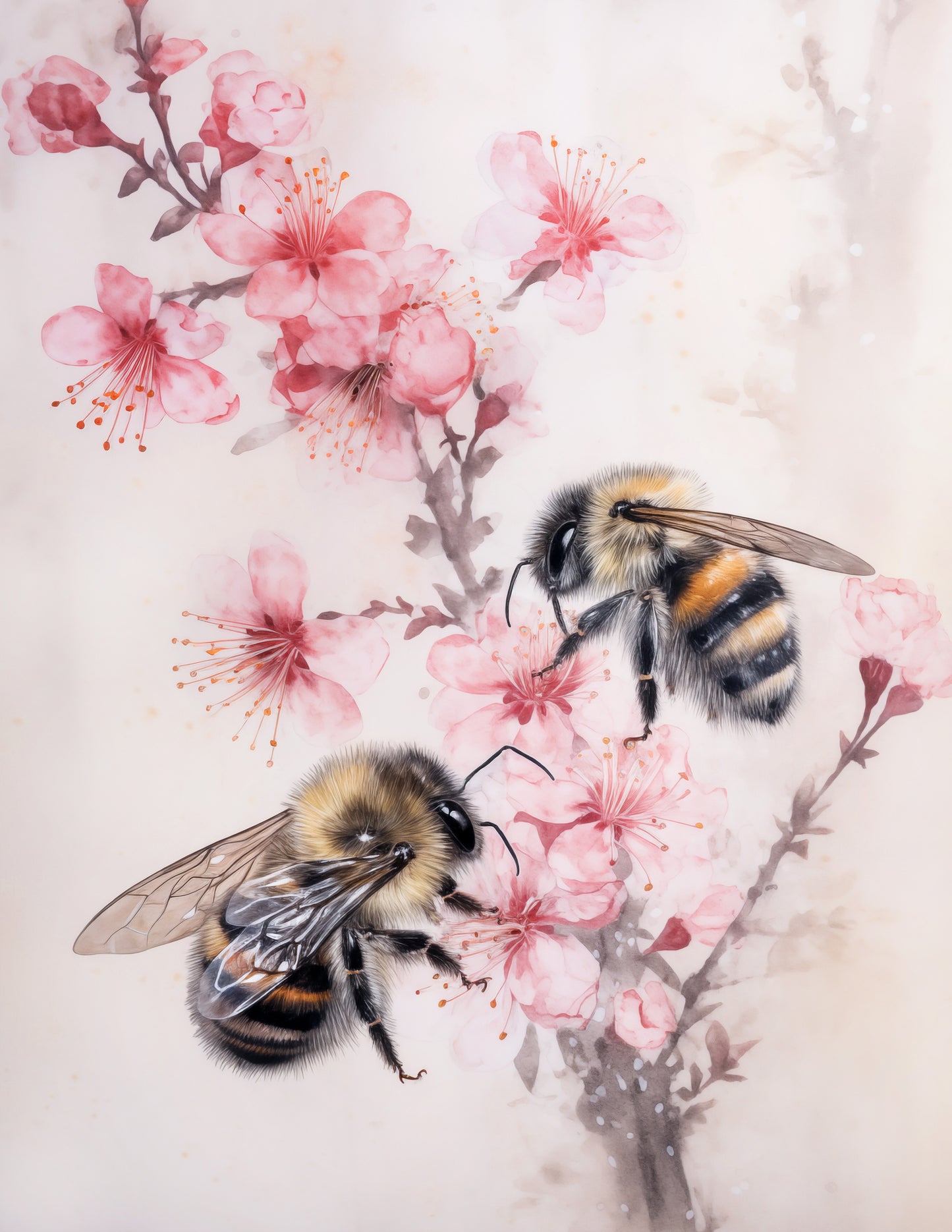 Elegant Bees Prints (set 4)A4