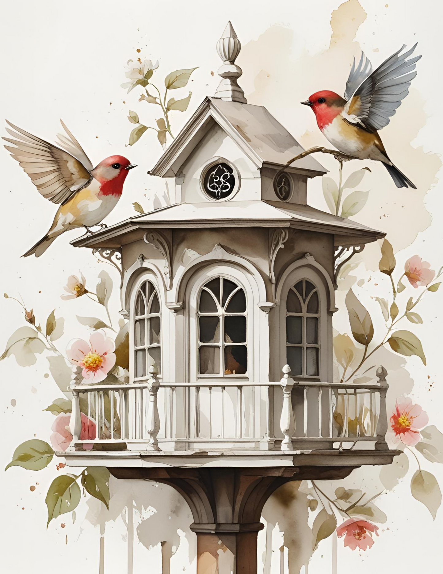 Birdhouse Prints (set 3)A4