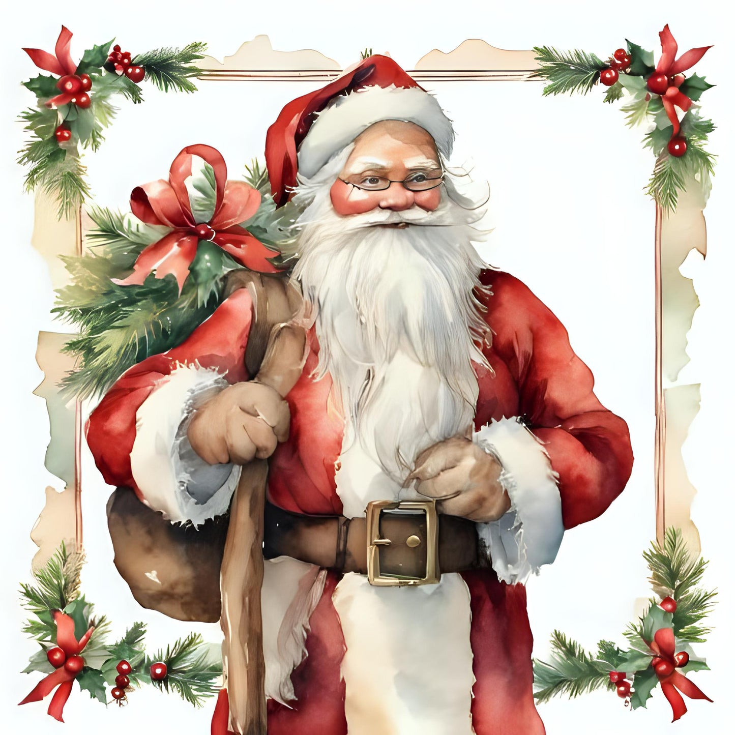 Q3-Old World Santa 2 prints (set 3)