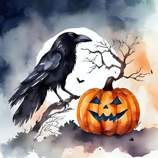 Crow hallow A4 print