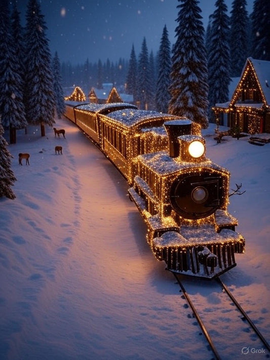 Lit the train A4 print