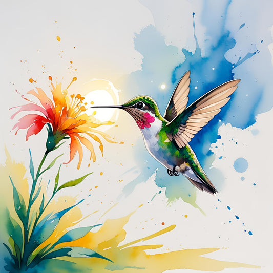 Hummingbird A4 print