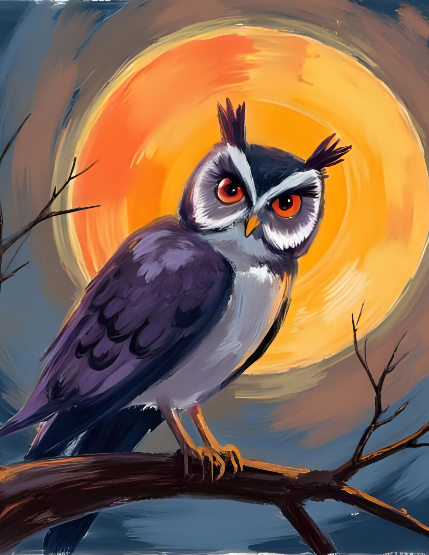 Moon Owl (set3) prints