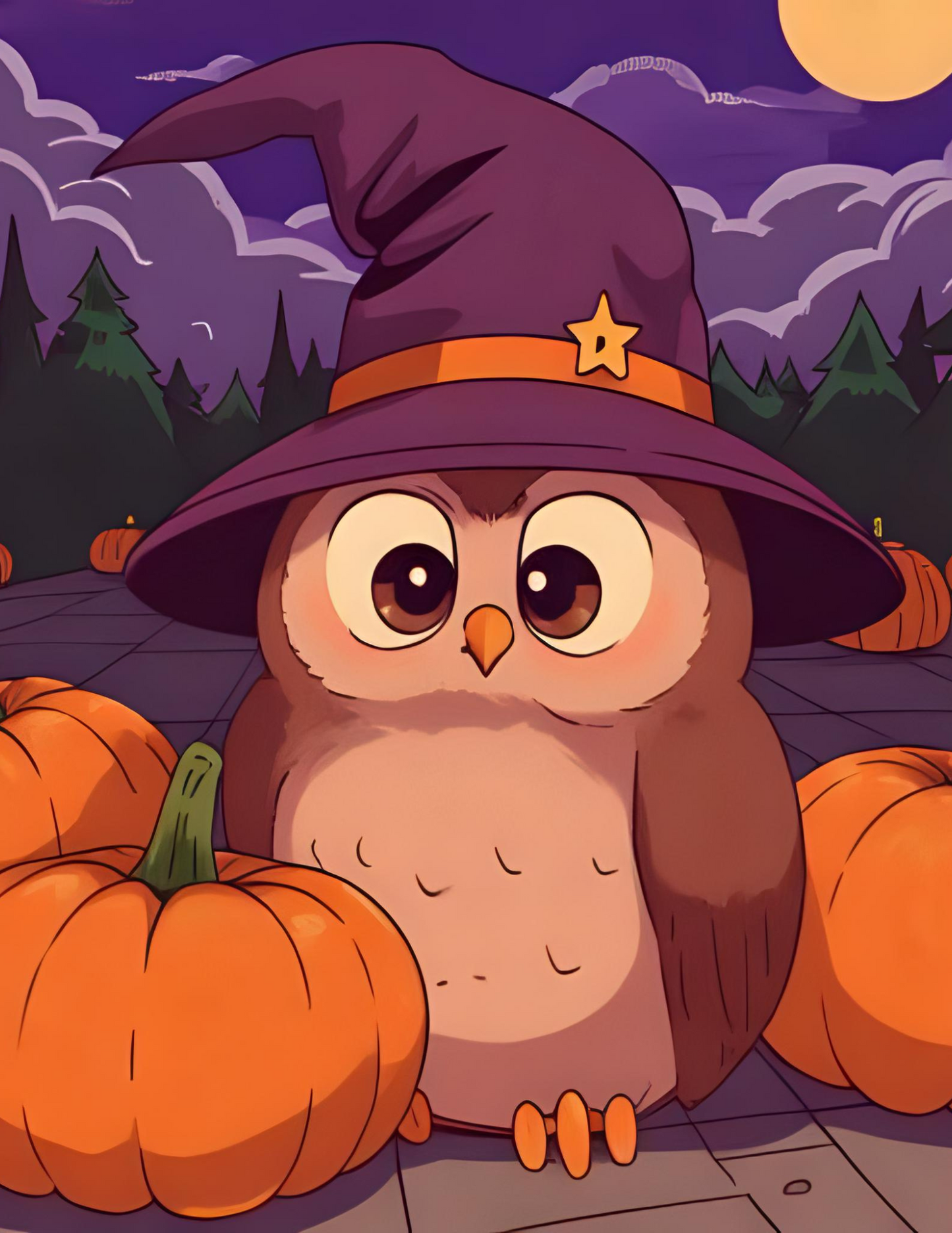 Moon Owl (set3) prints