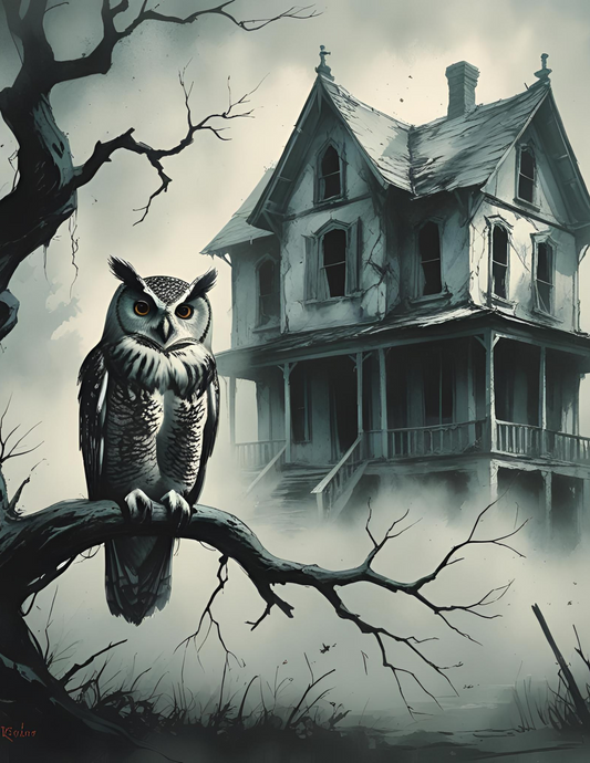 Haunted owl (set3) prints