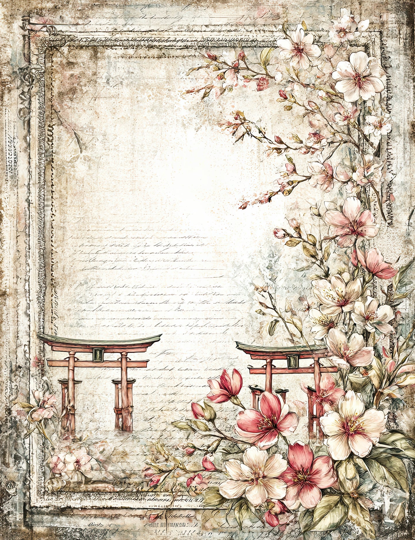 A1-Elegant Japanese style prints (set 4)
