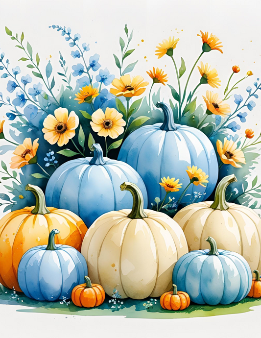 Mellow Yellow pumpkin A4 print