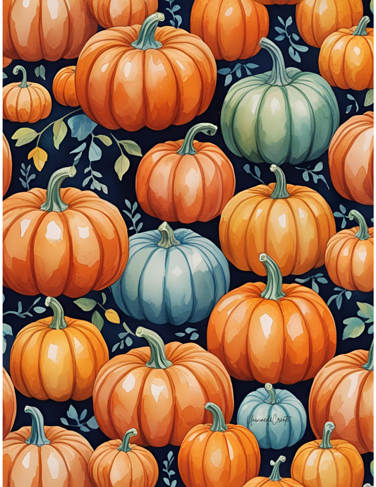 Pumpkin garden Print A4